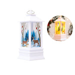 lampe décorative vintage locomotive noire personnages noël arbre flocons đèn trang trí