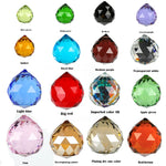 boule cristal transparente facettée décorative attrape soleil prisme arc ciel suspension maison
