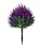 arbre artificiel violet feuilles vertes fleurs patio moderne jardin extérieur piquet fixéextérieur decoration anniversaire
