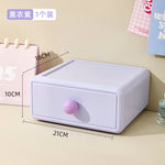 boîte rangement jaune vert rose moderne minimaliste matériau plastique opaquet tiroirs coulissants capacite 2l