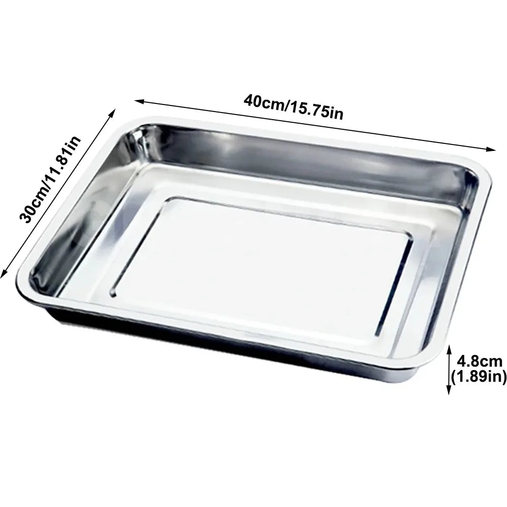 plateau repas moderne argenté lisse brillant utilitaire large dimension multifonctionalité