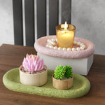 moule silicone plateau texturé pierre brute porte gobelet dessous verre gypse plâtre résine