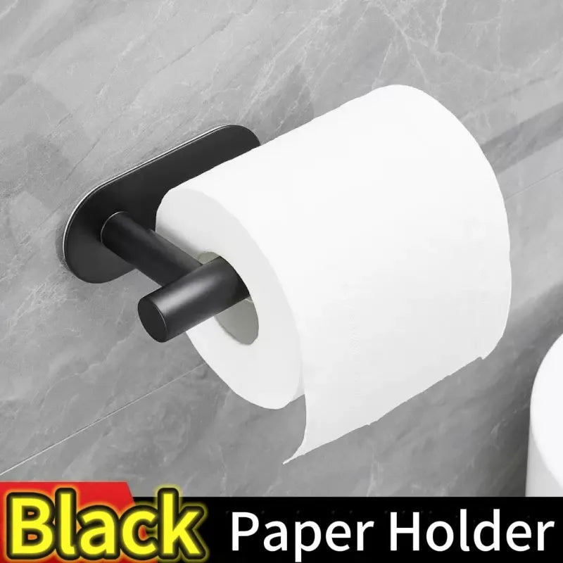 porte papier adhésif moderne noir blanc texture mat salle bains cuisine