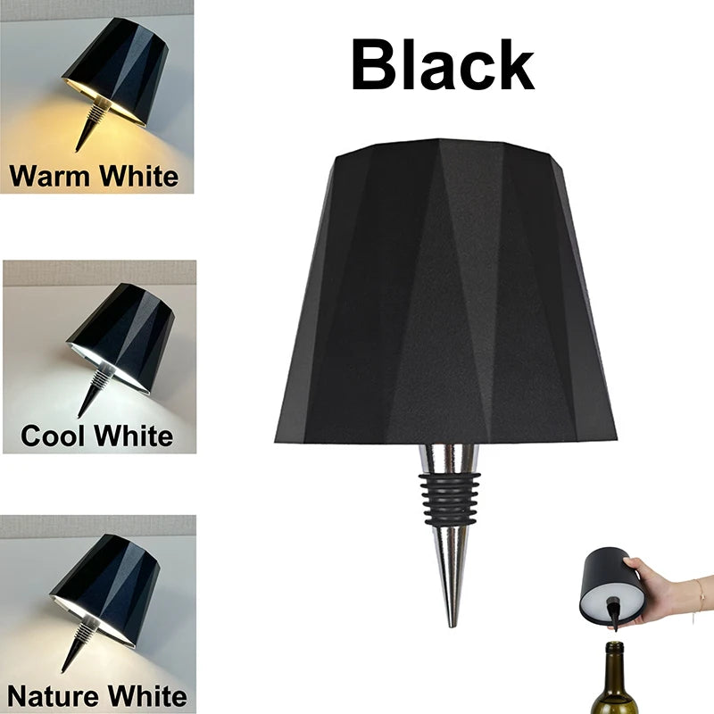 lampe table rechargeable led noir blanc doré moderne minimaliste interrupteur tactile usb
