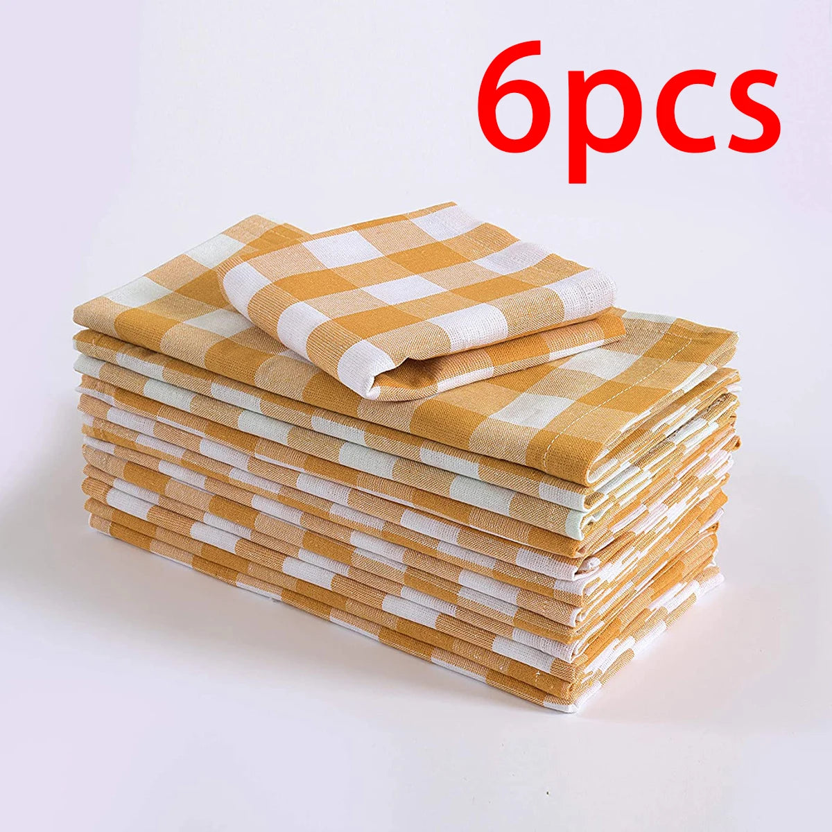 serviettes carreaux 100% polyester beige blanc table moderne cuisine restaurant