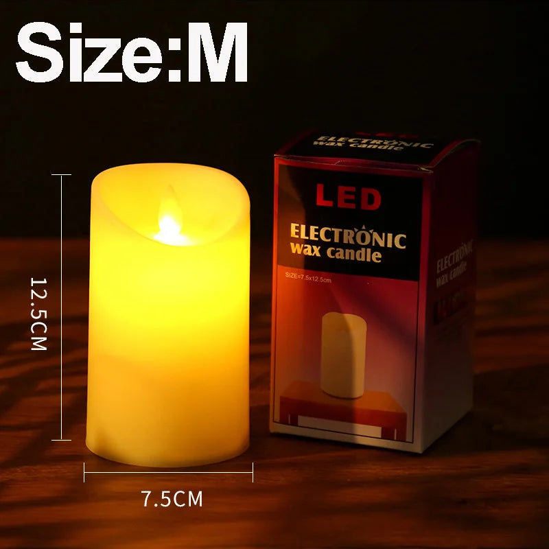 bougies led blanc crème effet flamme réelle sans danger moderne décoration mariage fêtes rondes