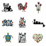 décorations murales multicolores animaux modernes adhésifs extérieures intérieures fleurs papillons