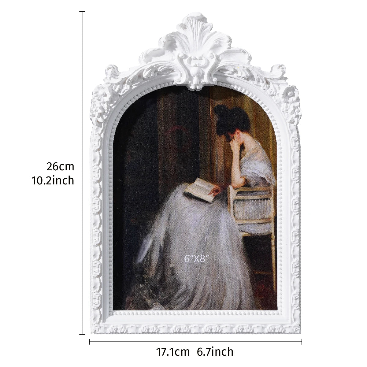 cadre photo vintage noir blanc orné résine baroque décoration photo moderne