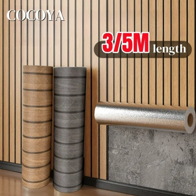 papier peint auto adhésif moderne gris rayures verticales 3m 5m imperméable chambre cuisine