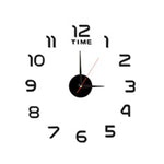 horloge murale moderne stickers numérotés 3d vert fluo noir doré minimaliste salon