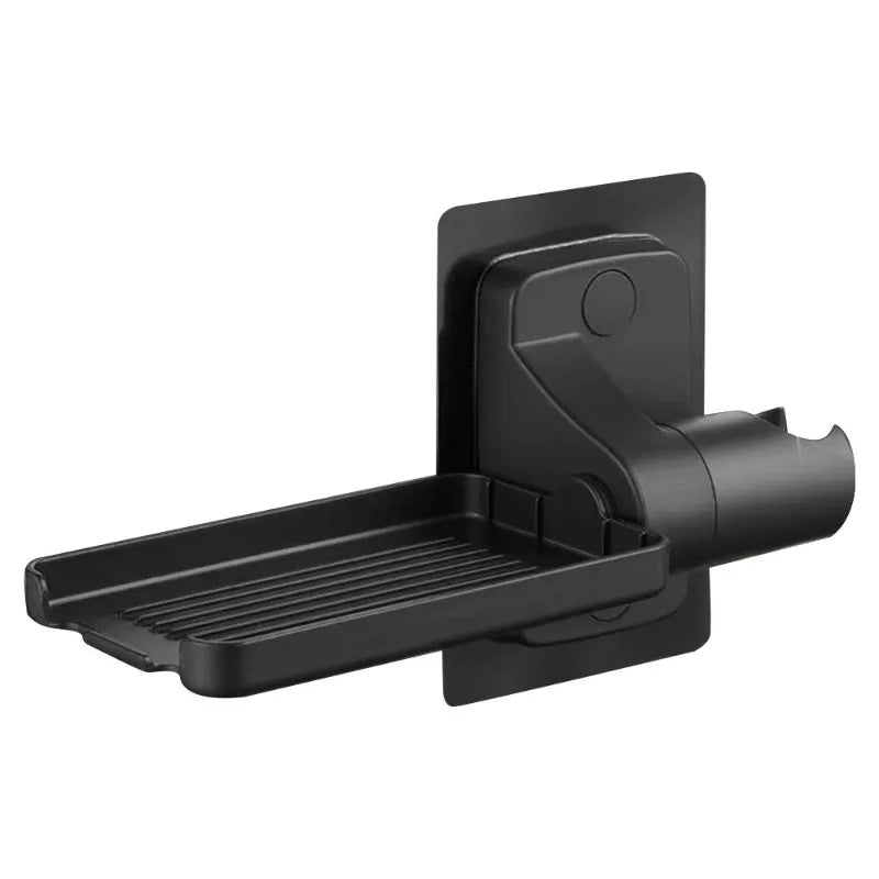 support pommeau douche adhésif porte savon rangement mural moderne flexible douche noir argenté grisclair
