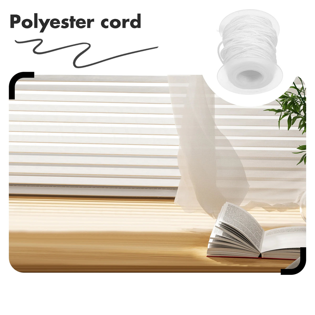 corde polyester blanc tissage moderne opacité remplacement store fenêtre accessoire rideau pull durable usage