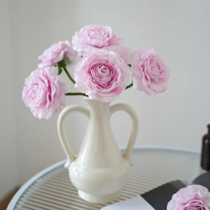 fleurs artificielles rose clair vert olive modernes mariage anniversaire intérieur décoration baby shower