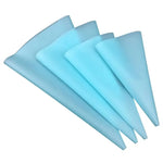 sacs pâte modeler silicone bleu clair vert fluo rose clair blanc coniques