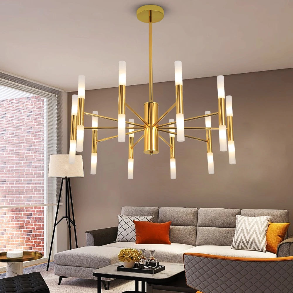 lampe suspendue or moderne abat jour transparent scandinave interrupteur bouton lumière led