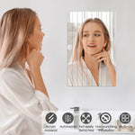 miroirs adhésifs rayures blanches modernes stickers muraux autocollants 10 pièces 30cm 2cm