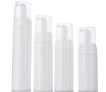 flacon cosmétique blanc mat pompe distributeur savon mousse rechargeable salle bain