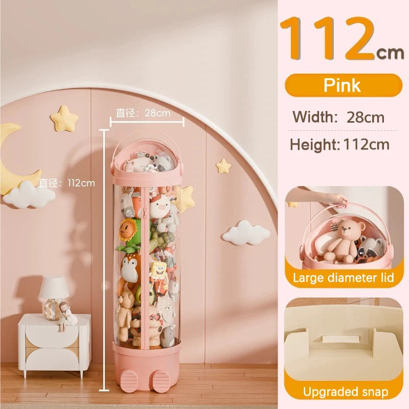 boîtes rangement jouets transparentes moderne rose clair pliables multifonctions organisation enfants storage zipper toy