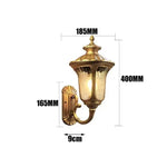applique murale transparente vintage classique éclairage led extérieure étanche noir doré fixations écrous