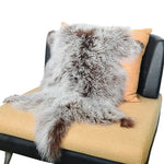 coussin fourrure gris vert rouge violet marron naturel hiver maison laine solide dry frost