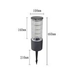 lampe solaire moderne noire transparente barres horizontales ip65 led flux lumineux 2492000