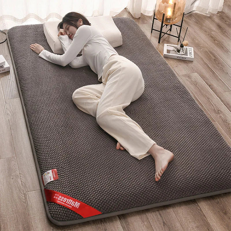 matelas pliable épais matelassé gris texture moderne automne hiver polyester