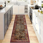 tapis léopard moderne noir beige marron intérieur extérieur sol chambre décoration maison