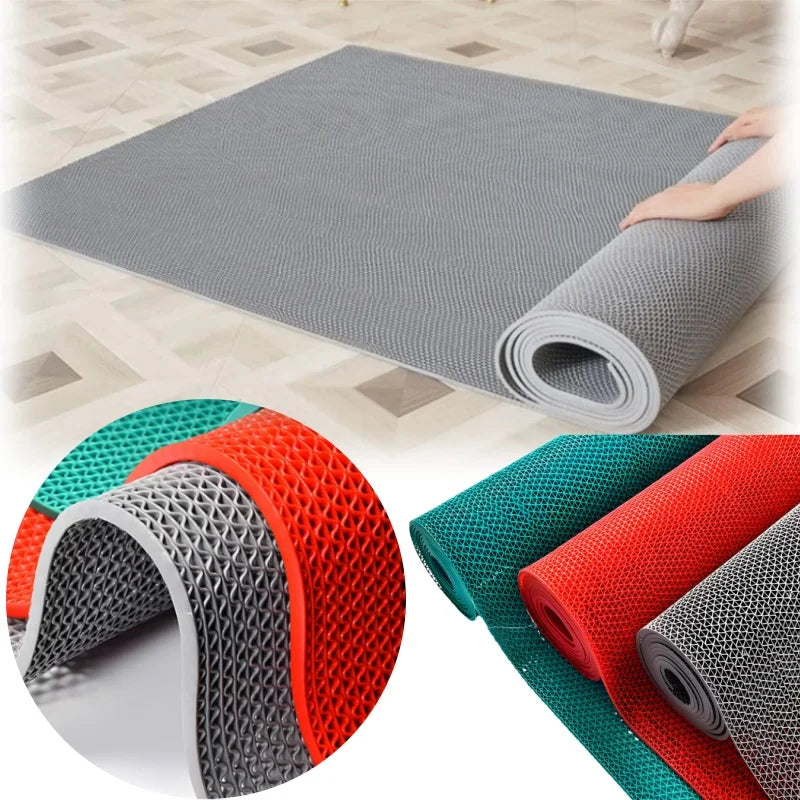 tapis antidérapant pvc gris vert rouge moderne non slip
