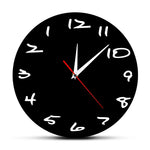 horloge murale moderne minimaliste noir aiguille quartz séparée face unique télécommande chambre salon