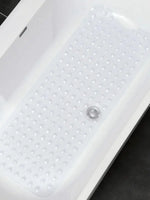tapis bain moderne transparent perforations ventouses antidérapant doux salle bain