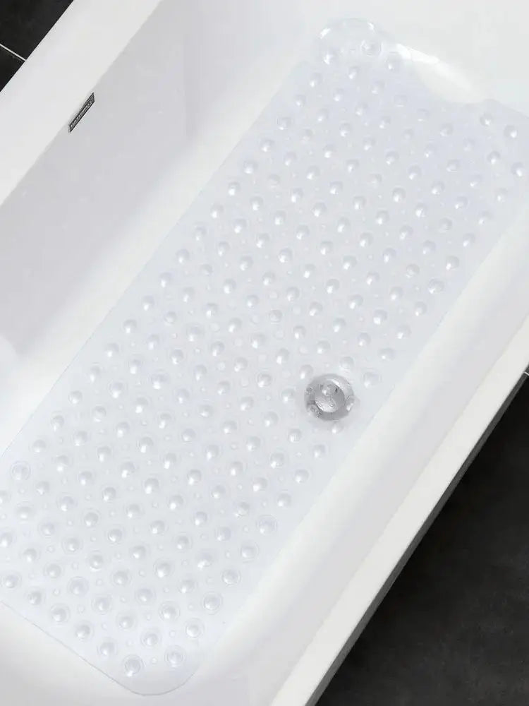 tapis bain moderne transparent perforations ventouses antidérapant doux salle bain
