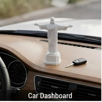 statue jesus christ blanc sculpture religieuse deco intérieur ornement 13cm riojesus