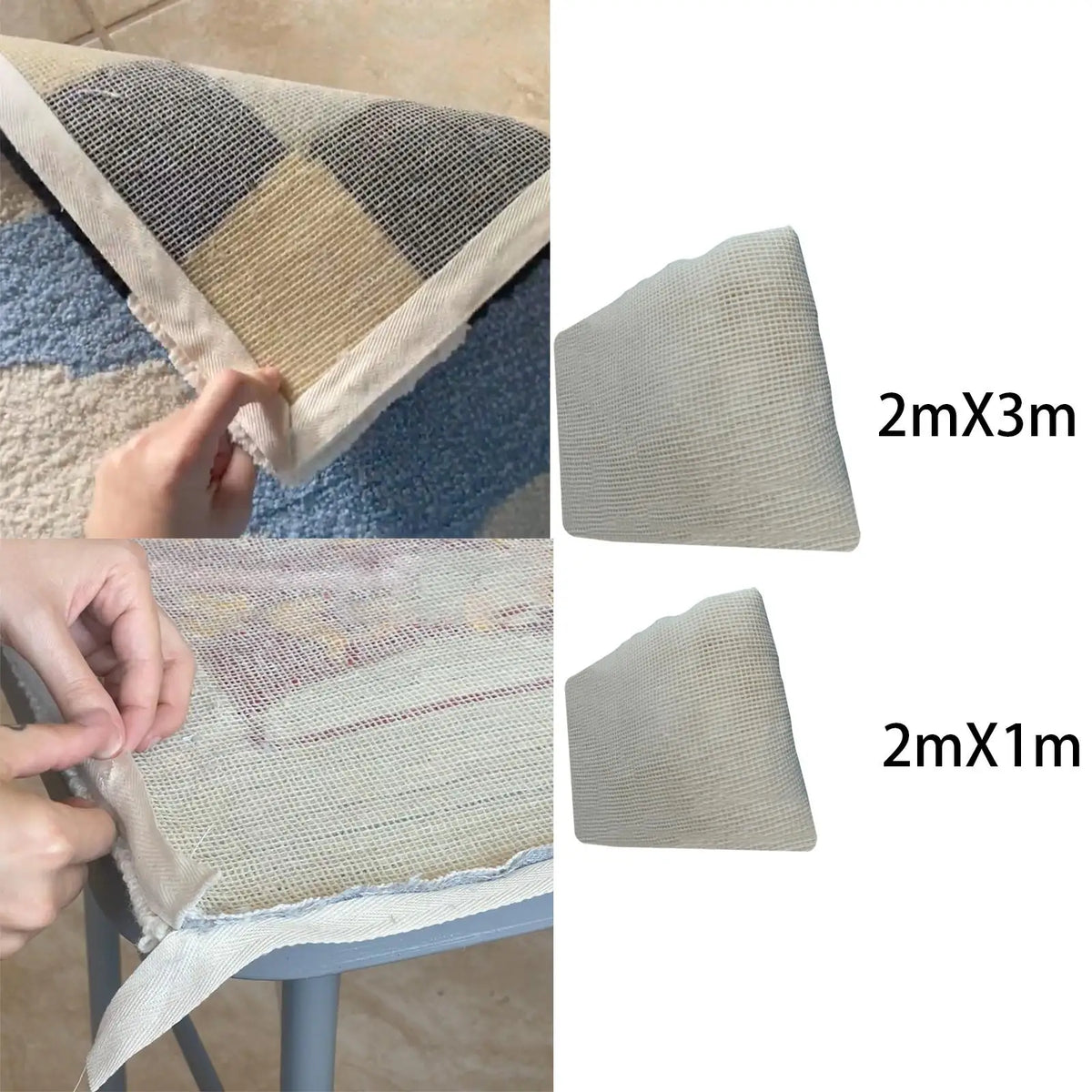tapis toile mailles régulières tissu beige clair simple rustique kit broderie tapisserie artisanat crochet