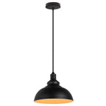 Suspension lumineuse industrielle vintage noir cuivre ampoule chaînes métal fini mat