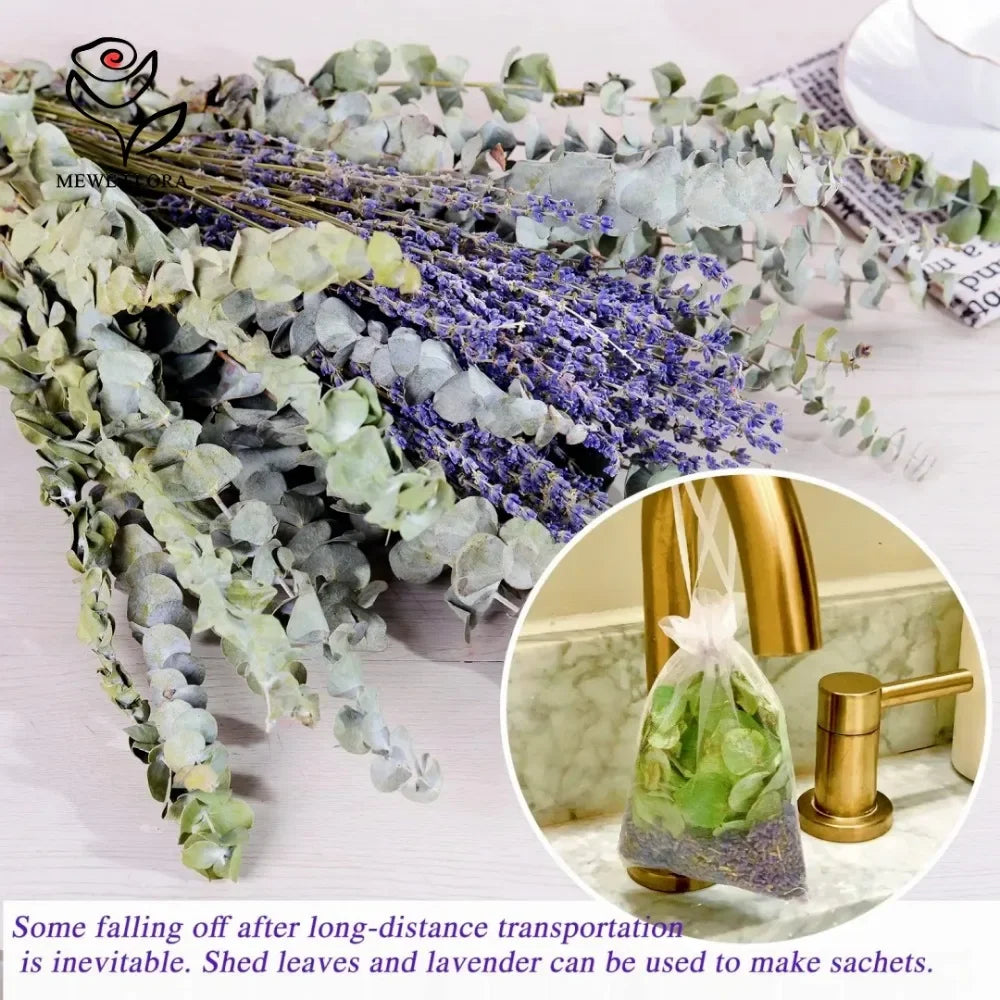 décoration maison bouquet fleurs séchées violettes feuilles vertes naturel rustique anniversaire baby shower