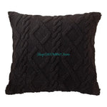 taie d'oreiller double face polyester coton bleu motif géométrique moderne adhésif 43cm 43cm