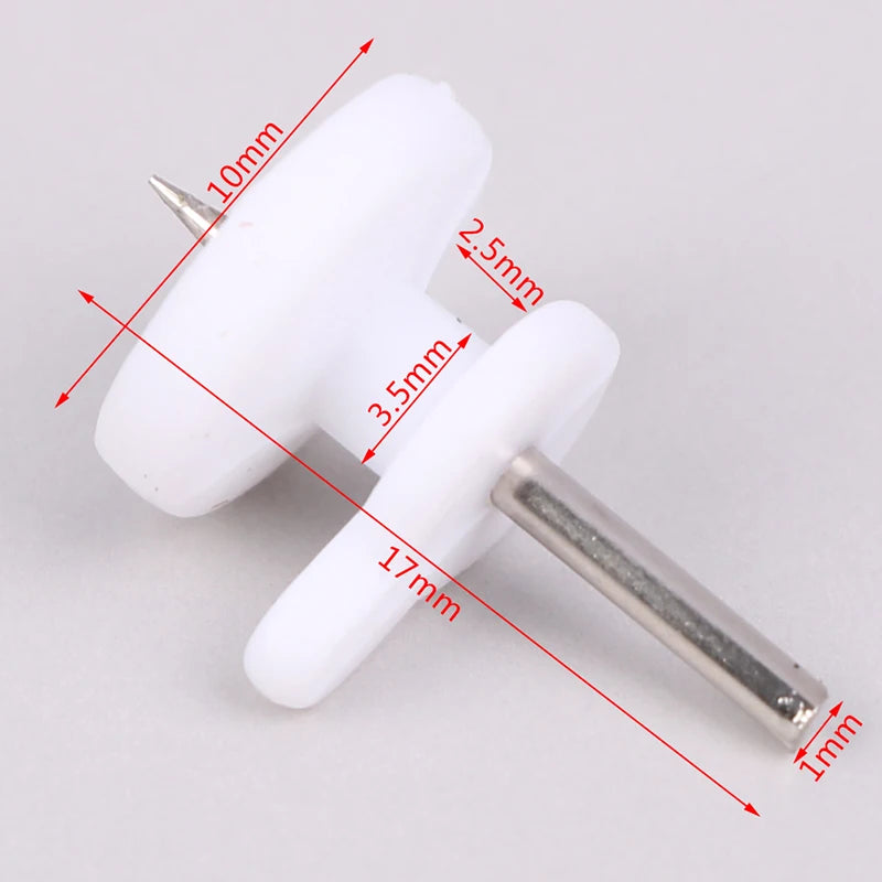 clous tapisser blancs classiques 50pcs tringle mur lisse métal bricolage
