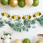 guirlande abeilles anniversaire mariage baptême fêtes enfants décorations papier cartoon okolets motifs