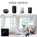 commutateur rideau intelligent sans fil commande vocale google alexa noir moderne facile application smart