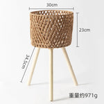 paniers pieds tressés moderne rustique plantes artificielles naturel beige clairextérieur patio jardin