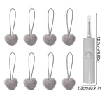 clips lit forme cœur velours rouge rose bleu gris moderne adhésif ensemble fixe housse