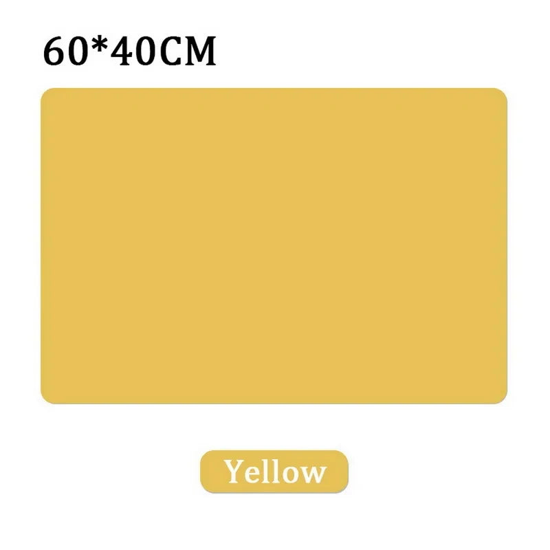 tapis table silicone moderne 60x40cm 40x30cm bleu jaune vert gris assiettes cuillers bols verres
