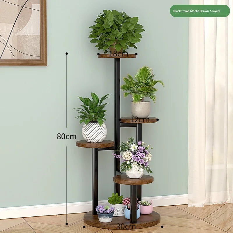 étagère plantes moderne multi niveaux noire blanche bois pots succulentesintérieurextérieur
