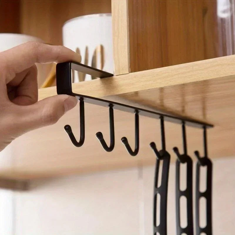 porte verres porte accessoires cuisine clips magnétiques noir blanc modernes pratiques cuillères fourchettes couteaux