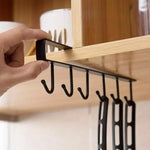 porte verres porte accessoires cuisine clips magnétiques noir blanc modernes pratiques cuillères fourchettes couteaux