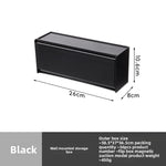 boîte rangement murale adhésive moderne compartimentée écouteurs montres lunettes blanc noir