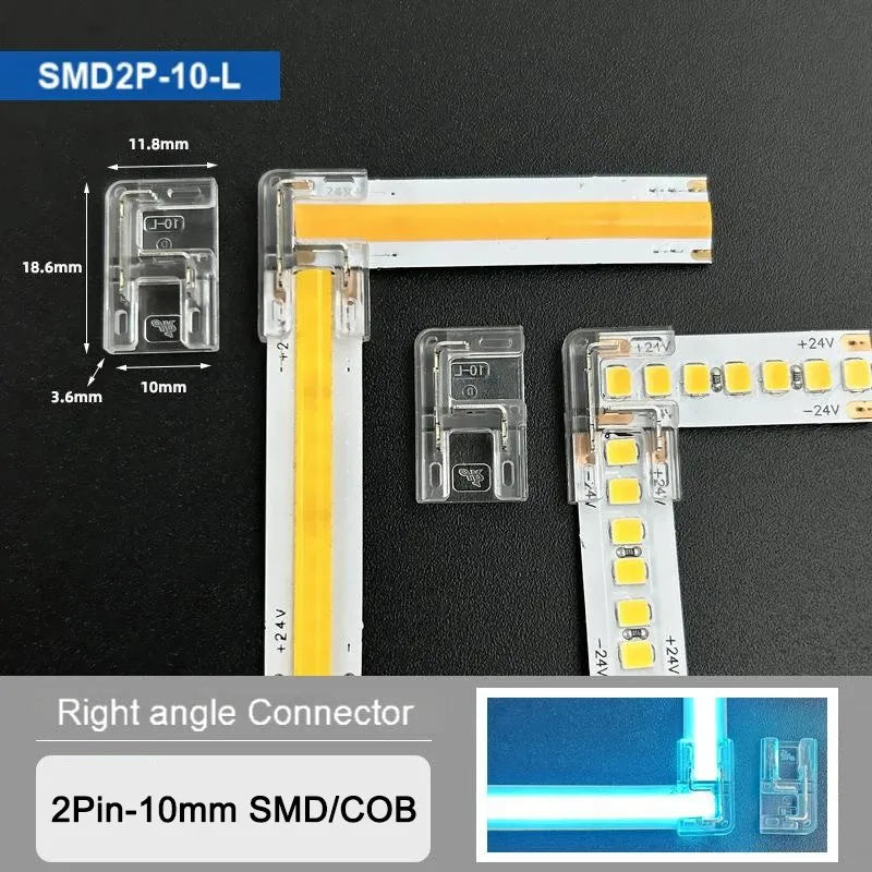 connecteurs led blanc jaune vert bleu 5v 48v 5mm 8mm 10mm clips transparents modernes