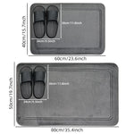 tapis bain doux absorption rapide microfibre antidérapante moderne gris salle bain