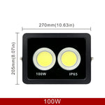projecteur led cob ip65 moderne 220v 50w 100w 200w 300w noir clips câbles