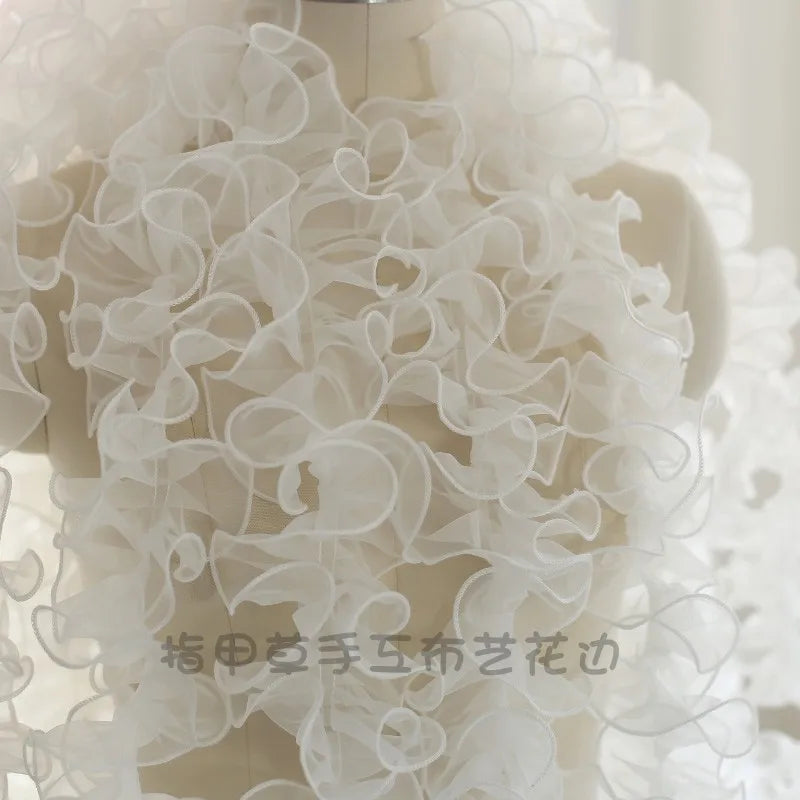 écharpe plissée organza polyester transparente rose vert blanc mariage mode occasionnelle